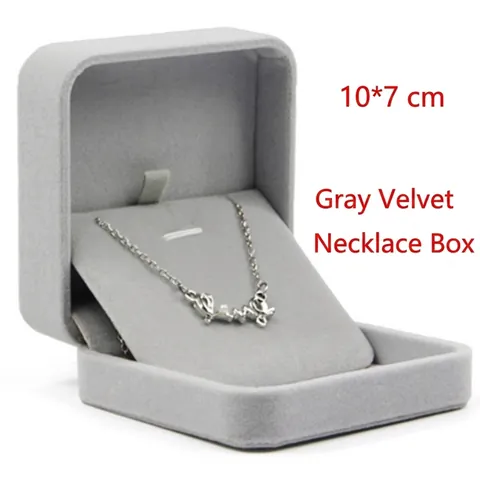Jewelry Packaging Box Velvet Necklace Case Drawstring Bag Floating Display Frame Paper Gift Carrier For Accessories