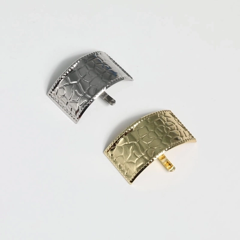 Hammered Alloy Hair Hook Ponytail Clip Japanese Minimalist Metal Hairpin For Women