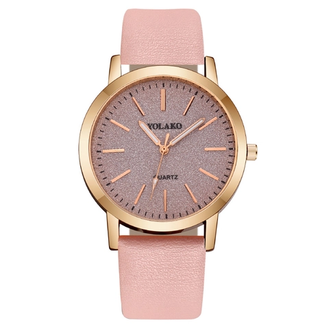 Mode Damen Sternenhimmel Quarzuhr Elegantes Legierung Gehäuse Lederarmband Roségold Minimalistisches Glitzer Zifferblatt Armbanduhr Geschenk