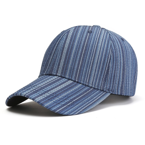Cappello da Baseball a Righe in Cotone Minimalista per Uomo Donna Cappello da Sole All'aperto Regolabile Stile Vintage Casual