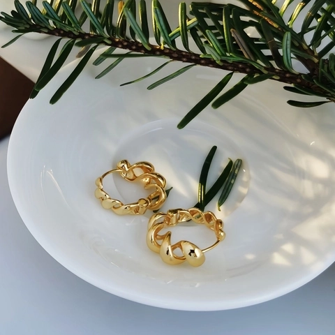 S925 Argento Sterling Torto Orecchini a Cerchio per Donna Minimalista Cavo Intrecciato Texture Huggie Orecchini Oro Argento Gioielli