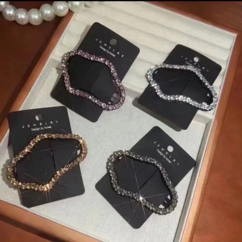 Strass Haarspangen Legierung Welle Wolke Irreguläre Snap BB Clip Elegante Seitliche Funkelnde Accessoires Frauen