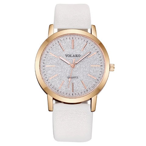 Mode Damen Sternenhimmel Quarzuhr Elegantes Legierung Gehäuse Lederarmband Roségold Minimalistisches Glitzer Zifferblatt Armbanduhr Geschenk
