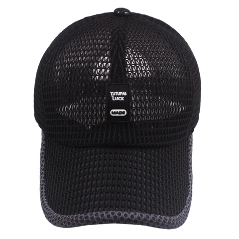 Breathable Polyester Mesh Baseball Cap Quick Dry Sun Protection Outdoor Sports Adjustable Curved Brim Summer Hat