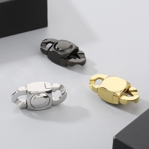 Edelstahl Schmuck Verschluss Druckknopf Verbinder Für DIY Halskette Armband Herstellung Minimalistisch Spiegelpoliert