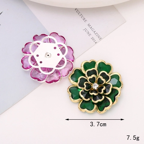 Kamelienblüten Charms Acryl Strass DIY Schmuckherstellung Zubehör Elegante Florale Bastelverzierungen Für Kleidung