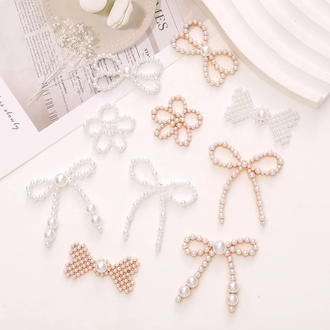 Fiocco Fiore DIY Gioielli Accessori Charms Lega Di Zinco Perla Artificial Sintetica Strass Per Custodia Telefono Scarpe Decorazione