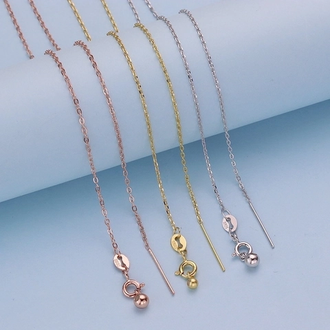 925 Sterling Silver Necklace Chain For Women Minimalist Box Cross Water Wave Starry Link Adjustable Choker Jewelry