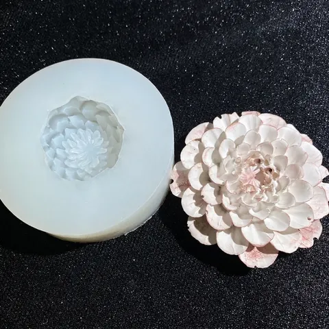 Stampo In Silicone Fiore 3D Dalia Rosa Multistrato Per DIY Fondant Resina Sapone Candela Gesso Artigianato Cucina