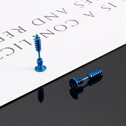Creatieve Kruiskopschroef Stud Oorbellen Voor Mannen Vrouwen Industriële Punk Stijl 316L Roestvrij Staal Sieraden Accessoire