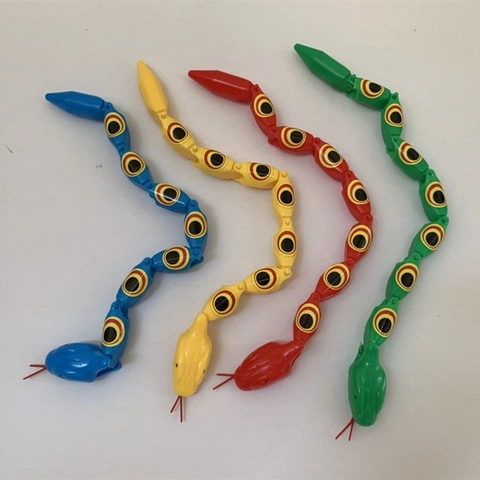 Articulated Toy Snake Plastic Flexible Jointed Realistic Animal Model Prank Prop Party Favors Novelty Gift