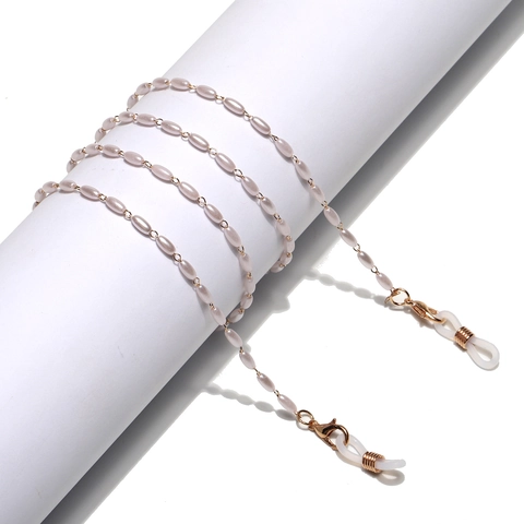Catena Per Occhiali Künstliche Perle Finte Rame Placcato Oro Antiscivolo Cordino Per Occhiali Da Sole Da Donna Elegante