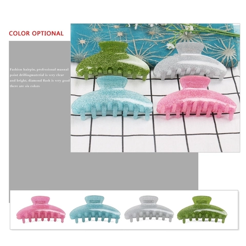 Große Haarklammern Acryl Glitzer Schimmer Starker Halt Haarnadel Shark Clip Mode Haarschmuck Für Frauen Mädchen