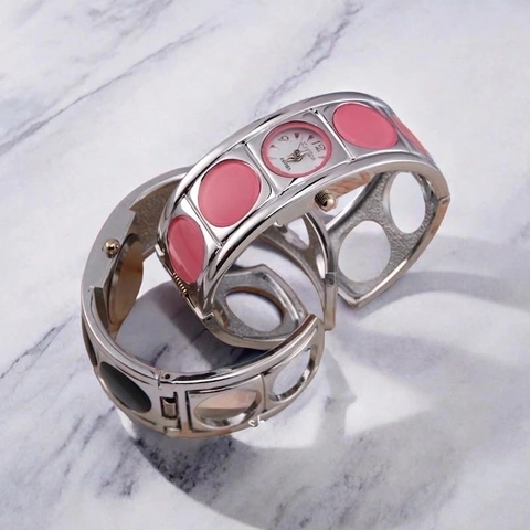 Montre Bracelet Pour Femme Quartz Analogue Alliage Métal Coloré Mode Bracelet Montre Élégant Pour Dames