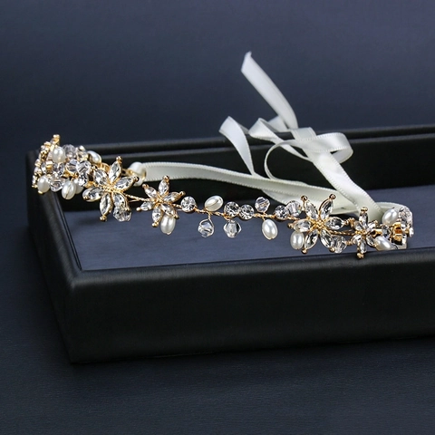 Diadema Infantil Cristales Strass Estrella Flor Aleación Perla Artificial Hecha Mano Cinta Accesorio Pelo Niñas Boda Actuación