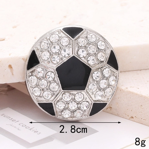 Sports Ball DIY Charms Alloy Rhinestone Basketball Football Baseball Volleyball Rugby Pendants For Jewelry Making Phone Case Decor