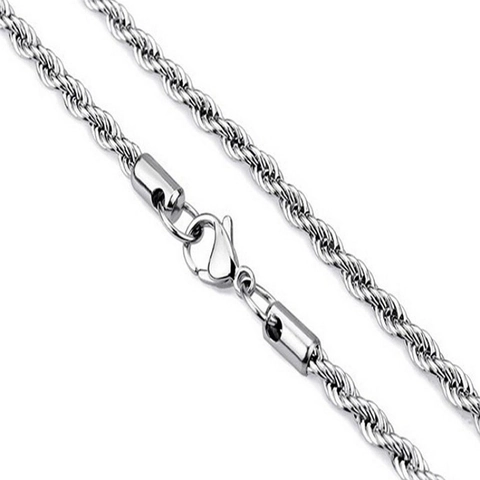 Collana A Catena In Acciaio Inossidabile Hip Hop Catene A Maglie In Metallo Lucido Per Uomini Donne Gioielli