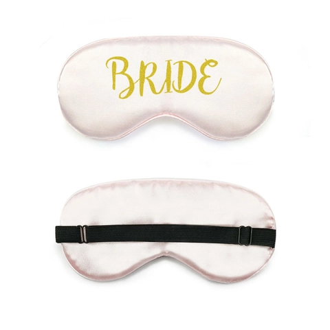 Faux Satin Satin Sleep Eye Mask Adjustable Strap Wedding Party Favors For Bride Bridesmaid Team Bride Bridal Shower Soft