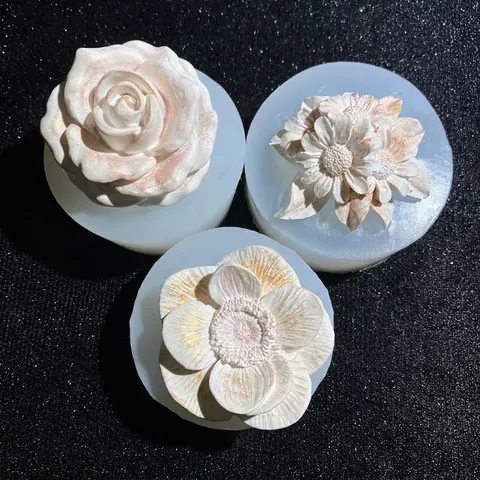 Flower Shape Silicone Mold Rose Daisy Sunflower For DIY Resin Clay Craft Cake Fondant Decoration Fondant Tool
