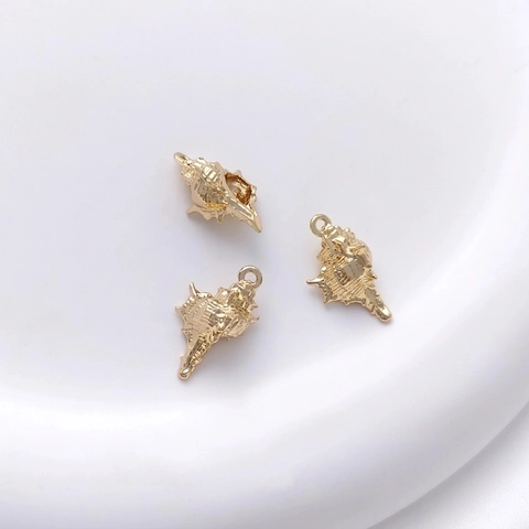 Sea Creature Pendants Ocean Theme Conch Starfish Turtle Whale 14K Gold Plated Copper DIY Jewelry Making Charms Findings