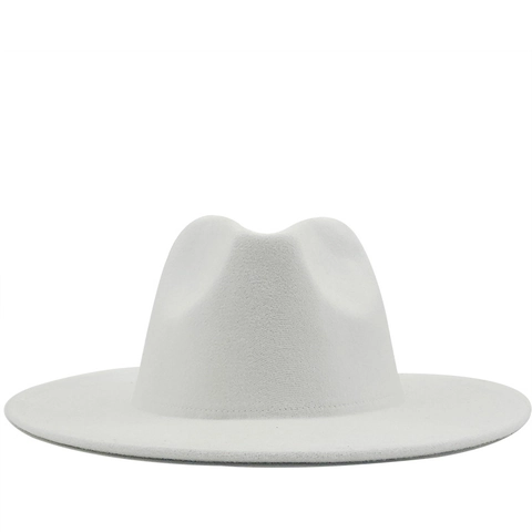 Cappello Fedora In Feltro Di Lana Bicolore Colore A Contrasto Tesa Larga Stile Jazz Classico Unisex Per Uomo E Donna