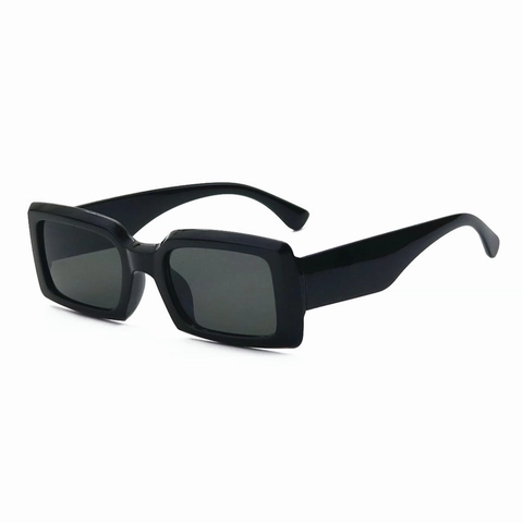 Fashion Rectangular Sunglasses PC Frame AC Lens Retro Vintage Y2K Square Thick Frame Wide Temple UV Protection Eyewear
