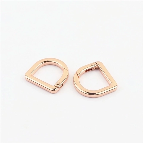 Zinc Alloy D Ring Buckle Spring Opening Connector Removable Shackle Hook For Handbag Purse Strap DIY Leather Craft Accessory