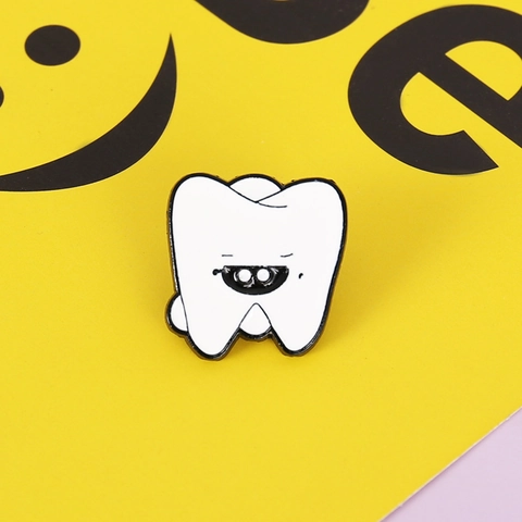 Broches Creativos De Cuidado Dental En Dibujos Animados Aleación Esmalte Diente Cepillo De Dientes Pasta Joyas Para Dentista