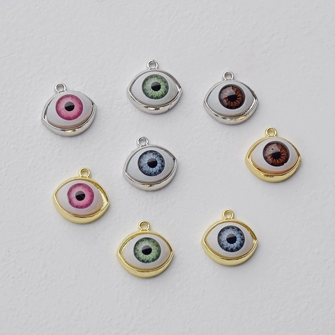 Evil Eye Anhänger Legierung Bunte Simulierte Augapfel DIY Schmuckherstellung Zubehör Für Halskette Ohrringe Gothic