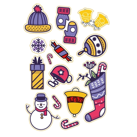 Adesivi Di Natale Cartone Animato Babbo Natale Pupazzo Di Neve Alce Etichette Decorative Regali Di Festa DIY Scrapbooking
