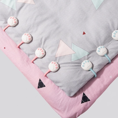 Cat Paw Quilt Holder Clips Anti-Slip Bed Sheet Fasteners Cartoon Plastic Bedding Grippers For Comforter Cover Cute Decor