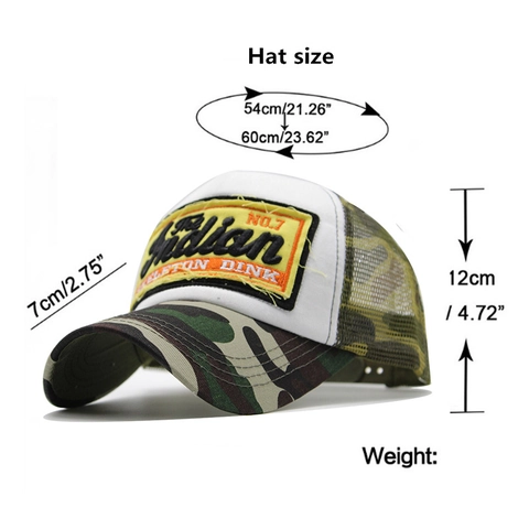 Vintage Trucker Hut Mesh Baseball Kappe Distressed Camouflage Stickerei Patch Verstellbare Outdoor Sonnenhut Herren Damen
