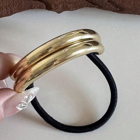 Attache Cheveux En Alliage De Métal Forme U Porte Queue De Cheval Géométrique Poli Accessoires De Coiffure Modernes Pour Femmes