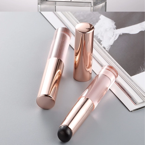 Pennello Per Labbra In Silicone Portatile Mini Testa Rotonda Pennello Sfumino Per Rossetto Con Cappuccio Antipolvere