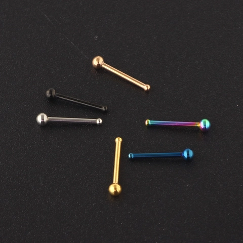 Nasenstecker Edelstahl Kugeloberseite Gerader Stab Körperpiercing Schmuck Einfach Minimalistisch Hypoallergen Für Damen Herren