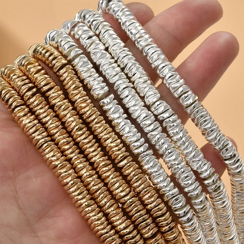 Hematit Abstandsperlen Plattiert Anschnitt Welle Lose Perlen Für DIY Armband Halskette Ohrring Schmuckherstellung Zubehör