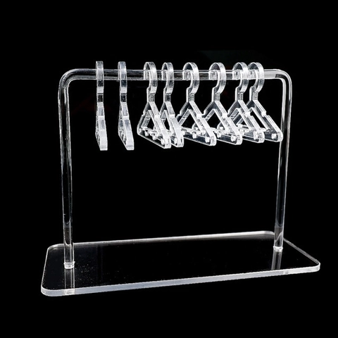 Ohrring Display Ständer Acryl Kreative Mini Kleiderbügel Stil Schmuck Organizer Rack Für Stecker Und Hänger Transparent Kunstvoll
