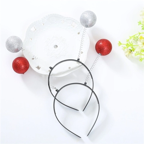 Cerchietto Antenna Cuore Stella Palla Schiuma Glitterata Con Molla Metallica Per Festa Bambini Accessori Costume San Valentino