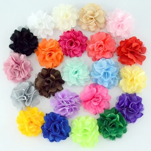 Handgefertigte Mehrlagige Stoffblumen Satin Netz Chiffon DIY Zubehör Für Kinder Haarklammern Broschen Kleidung Dekor