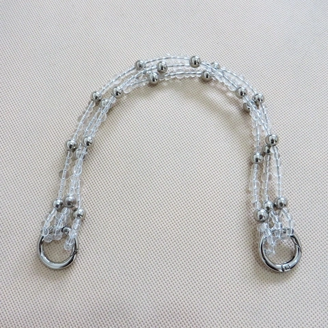 Beaded Bag Strap Chain Acrylic Crystal Mermaid Artificial Pearl Handle For Handbags DIY Accessories Replacement Multi Row Decorative