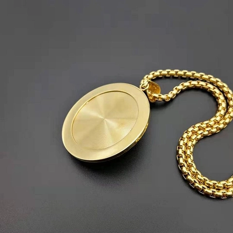 Pharaoh Pendant Necklace 316 Stainless Steel Gold Plated Blue Enamel Ancient Egypt Hip Hop Jewelry For Men