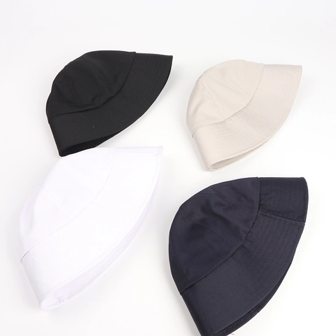Sombrero De Pescador De Algodón Cúpula Redonda Color Sólido Protección Solar Plegable Retro Exterior Casual Hombre Mujer