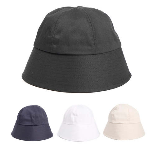 Sombrero De Pescador De Algodón Cúpula Redonda Color Sólido Protección Solar Plegable Retro Exterior Casual Hombre Mujer