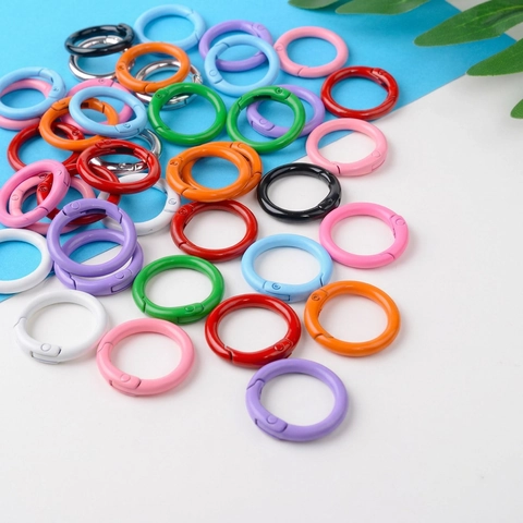 Hebillas De Anillo En O Con Resorte De Aleación Colorida Mosquetón Redondo Anillos De Puerta Abierta Para Joyería DIY Bolso