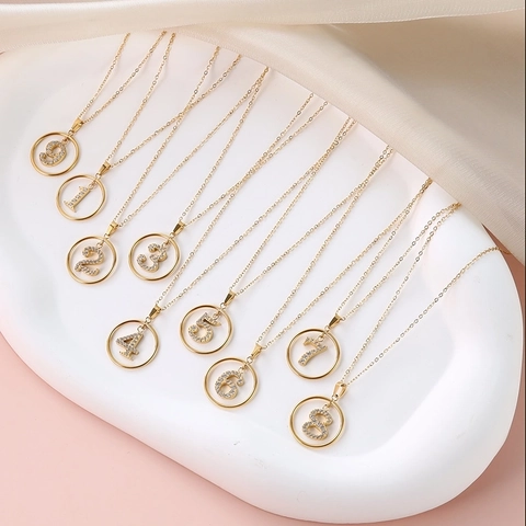 Minimalistische Edelstahl Halskette Mit Zahlenanhänger Für Damen Leichter Luxus Vergoldet Zirkonia Eingelegter Digital Schmuck