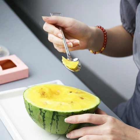 Kreativer Schaufellöffel Aus Edelstahl Für Dessert Kaffee Wassermelone Eiscreme Spiegelpoliertes Geschirr Geschenk