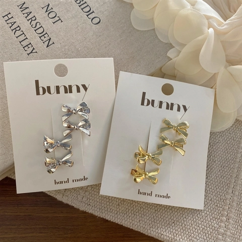 Mini Pinzas Para El Pelo Con Lazo Aleación Metal Clip Lateral Elegante Moda Accesorios Para El Cabello Mujeres Niñas Hecho A Mano