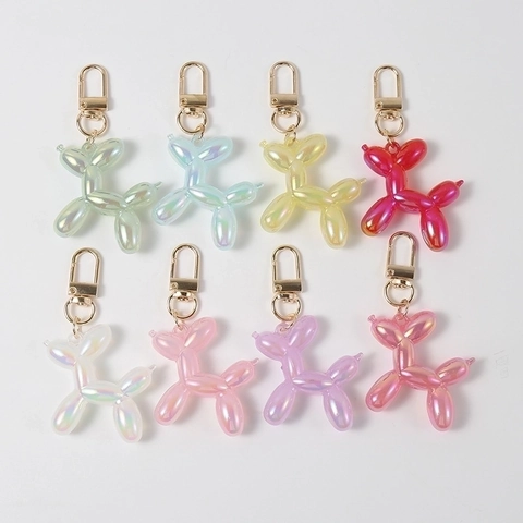 Acryl Gelei Ballon Hond Sleutelhanger Schattige Dierlijke Tas Hanger Creatieve Sleutelhanger Mode Cartoon Ornamenten Cadeau Voor Vrouwen