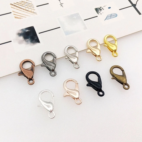 Alloy Lobster Clasps Multiple Colors Plated DIY Jewelry Making Findings Bracelet Necklace Connector