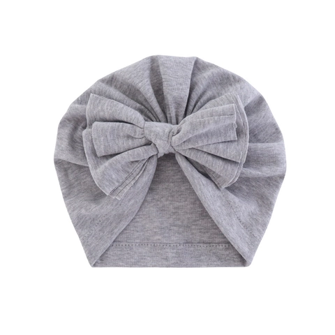 Baby Turban Beanie Mütze Weiche Baumwolle Elastischer Strick Mit Großer Schleife Indischer Stil Kopfbedeckung Für Neugeborene